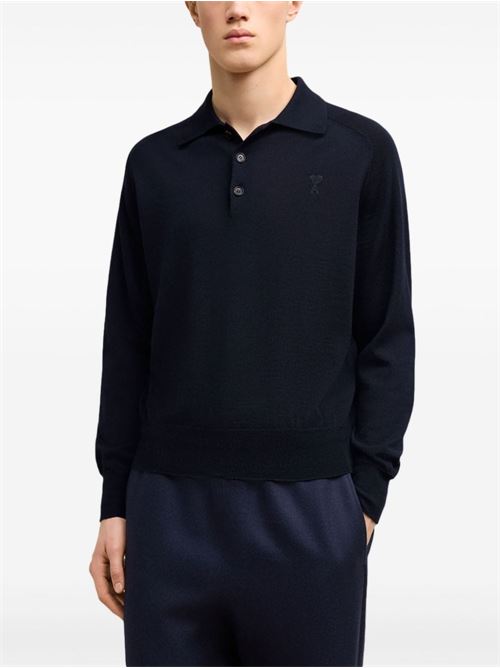 Wool Polo AMI PARIS | HPL341KN0039430